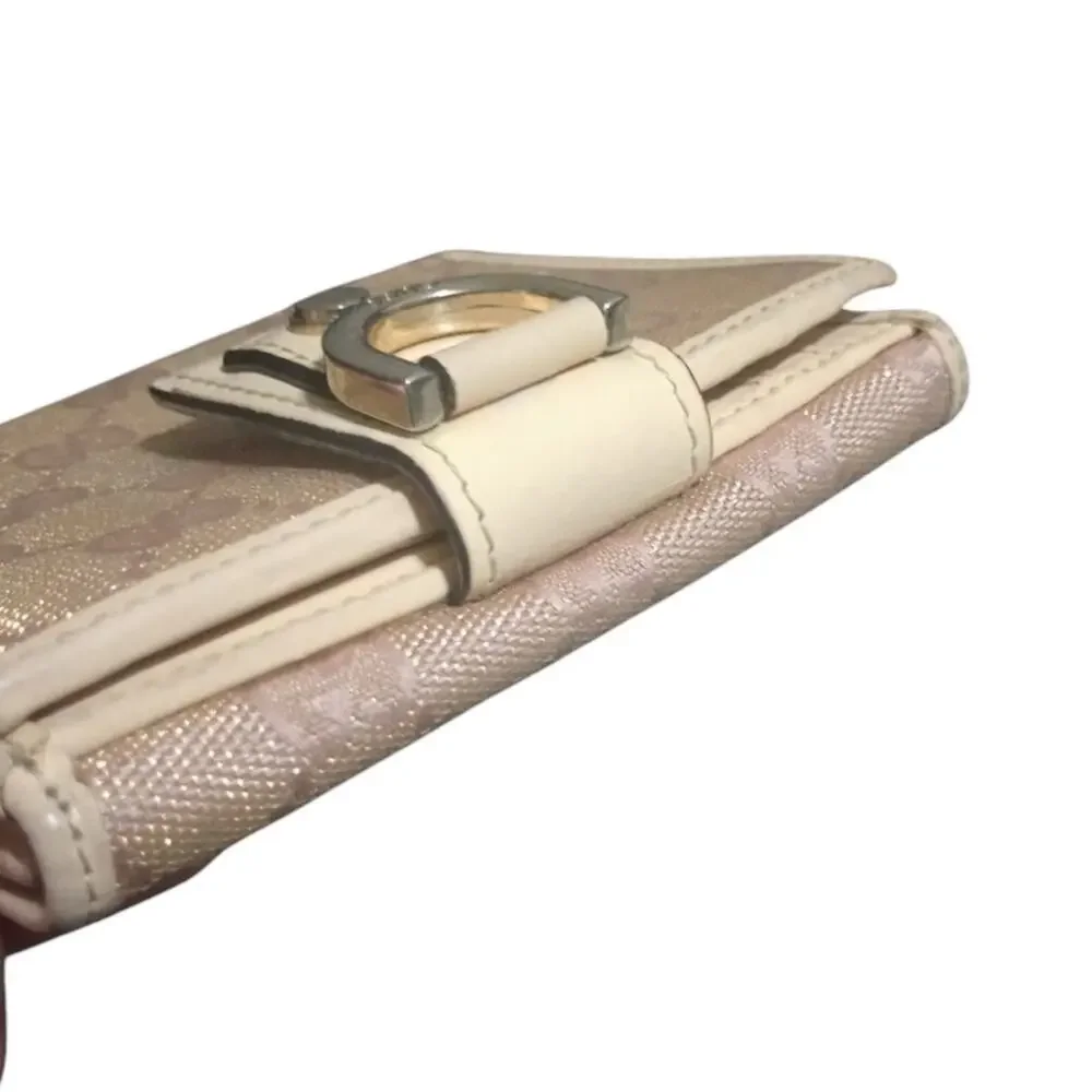 Authentic Gucci Pink and Silver D Ring Abby Compact Wallet - Picture 12 of 16